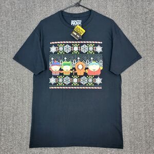 South Park T-Shirt Womens Juniors Large Black Christmas Theme Hot Topic